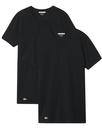LACOSTE Men's Retro 2 Pack V-Neck T-Shirt - BLACK