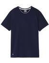 Baseline LACOSTE Mens Tipped Collar T-Shirt Blue
