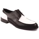 Lacuzzo Men's Mod Two Tone Jam Shoes in Black and White
