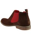 LACUZZO Mod Atom Embossed Suede Chelsea Boots (DB)