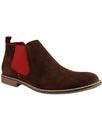 LACUZZO Mod Atom Embossed Suede Chelsea Boots (DB)