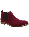 LACUZZO Mod Atom Embossed Suede Chelsea Boots (C)