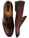 Gator LACUZZO Retro Mod Croc Stamp Loafers BROWN