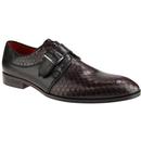 Lane LACUZZO Mod Honeycomb Leather Loafers CLARET