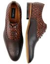 Sirhiss LACUZZO Retro Mod Snake Stamp Shoes BROWN