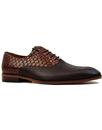 Sirhiss LACUZZO Retro Mod Snake Stamp Shoes BROWN