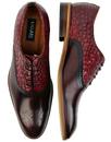 Sirhiss LACUZZO Retro Mod Snake Stamp Shoes CLARET