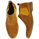 LACUZZO Contrast Gusset Suede Chelsea Boots (T/Y)