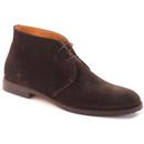 Lacuzzo Men's 1960s Mod Suede Chukka Boots in Brown