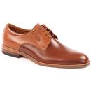 Lacuzzo Men's Retro Mod Two Tone Gusset Derby Shoes in Tan