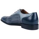 LACUZZO Retro Mod Tri-Colour Oxford Toe Cap Shoes 