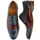 LACUZZO Retro 60s Spatz Style Smart Oxford Shoes