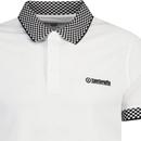 LAMBRETTA Retro 70s 2Tone Ska Check Collar Polo W