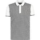 Lambretta Retro 2Tone Chequerboard Polo Shirt W