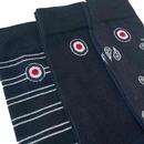 Lambretta Clothing Three Pack Men's Paisley Socks