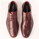 LAMBRETTA Men's 60s Mod Derby Brogue Shoes OXBLOOD
