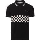 LAMBRETTA Mod Ska Checkerboard Polo Top (Black)