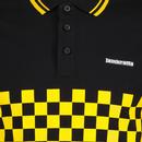 Lambretta 2 Tone Tipped Chequerboard Polo Top B/G