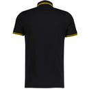 Lambretta 2 Tone Tipped Chequerboard Polo Top B/G