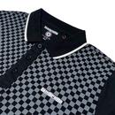 Lambretta Retro 2Tone Chequerboard Polo Shirt B