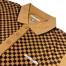 Lambretta Retro 2Tone Chequerboard Polo Shirt T