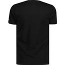 LAMBRETTA Retro Ska Checkerboard T-Shirt in Black