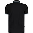 Lambretta Cut & Sew Vertical Stripe Tipped Polo B