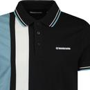 Lambretta Cut & Sew Vertical Stripe Tipped Polo B