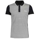 Lambretta Gingham Polo Shirt in Black SS1500