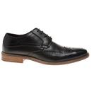 LAMBRETTA Men's 60s Mod Derby Brogue Shoes (Black)