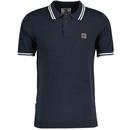 Lambretta Mod Knitted Tipped Polo Shirt in Navy SS0282
