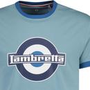Lambretta 1960s Mod Logo Retro Ringer T-shirt S/B