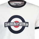 Lambretta 1960s Mod Logo Retro Ringer T-shirt W/N