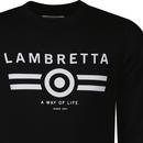LAMBRETTA Stripe Mod Target Crew Neck Sweatshirt
