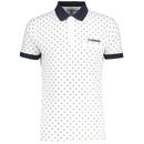 Lambretta Mod Target AOP Paisley Target Polo Shirt in White SS4299