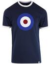 SKA & SOUL Men's 1960s Mod Target Ringer T-shirt N
