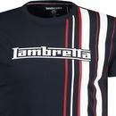 Lambretta Retro Racing Stripe Mod Crew T-shirt N