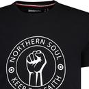 Lambretta Retro Northern Soul Crew Neck Tee Black