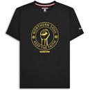 Lambretta Men's Retro Mod Northern Soul T-Shirt in Black/Gold SS4245