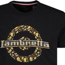 Lambretta Retro Paisley Mod Target Logo Tee Black