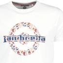 Lambretta Retro Paisley Mod Target Logo Tee White