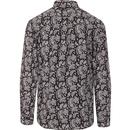 LAMBRETTA 60s Mod Button Down Paisley Shirt (B/W)