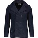 Lambretta Double Breasted Peacoat in Navy LAMB1004