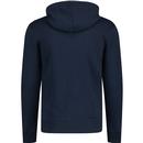 Lambretta Retro Racing Stripe Loopback Hoodie Navy