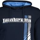 Lambretta Retro Racing Stripe Loopback Hoodie Navy