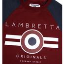 LAMBRETTA Men's Retro Mod Target Raglan Sweatshirt