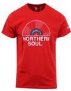 LAMBRETTA Northern Soul Record Print T-shirt RED