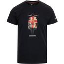 LAMBRETTA Mod Union Jack Flag Scooter T-shirt NAVY