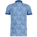 Lambretta Retro 60s Paisley Print Mod Polo Shirt N