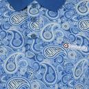 Lambretta Retro 60s Paisley Print Mod Polo Shirt N